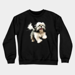 Happy Shih Tzu Dog Crewneck Sweatshirt